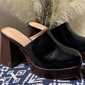 Circus by Sam Edelman Mule Heels Black Size 7 Trendy Platform Chunky Clogs